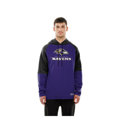 Combine Authentic Color Block Raglan Pullover Hoodie - Baltimore Ravens Hoodies