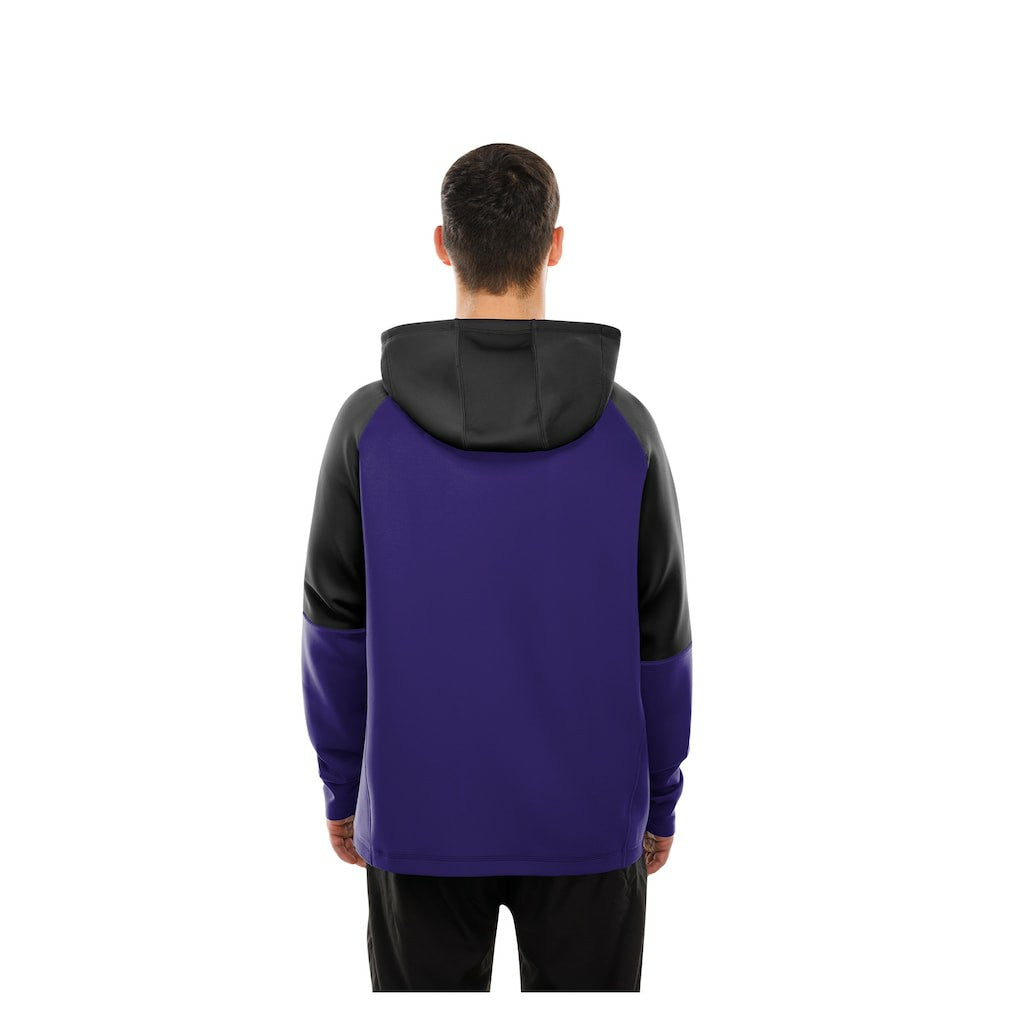 Combine Authentic Color Block Raglan Pullover Hoodie - Baltimore Ravens Hoodies
