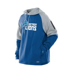 Combine Authentic Color Block Raglan Pullover Hoodie - Detroit Lions Hoodies