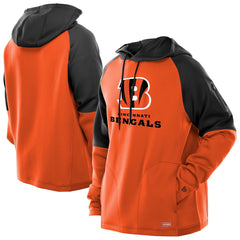 Combine Authentic Color Block Raglan Pullover Hoodie - Cincinnati Bengals Hoodies