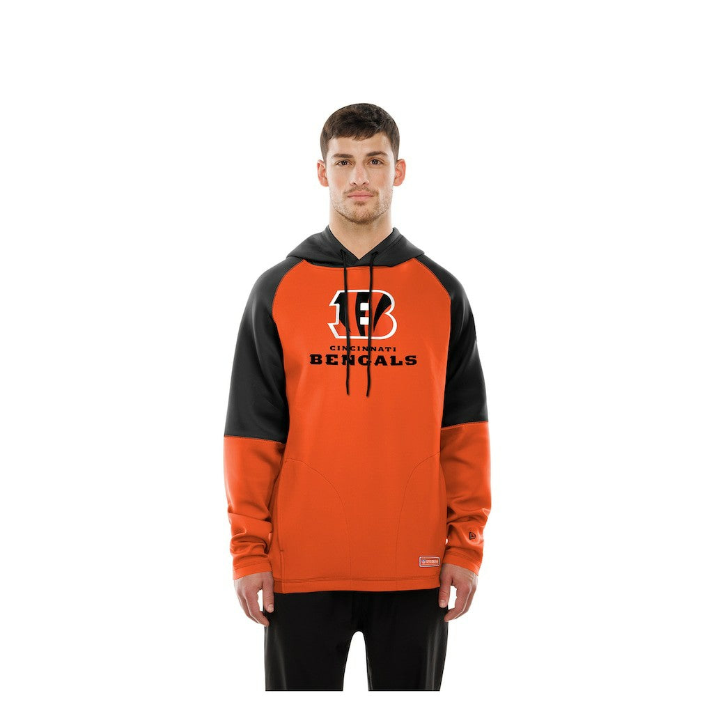 Combine Authentic Color Block Raglan Pullover Hoodie - Cincinnati Bengals Hoodies