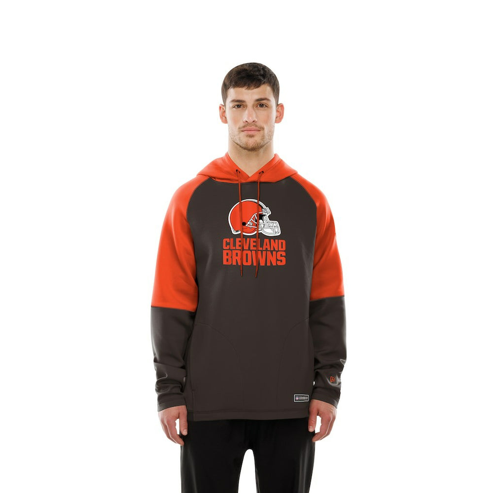 Combine Authentic Color Block Raglan Pullover Hoodie - Cleveland Browns Hoodies