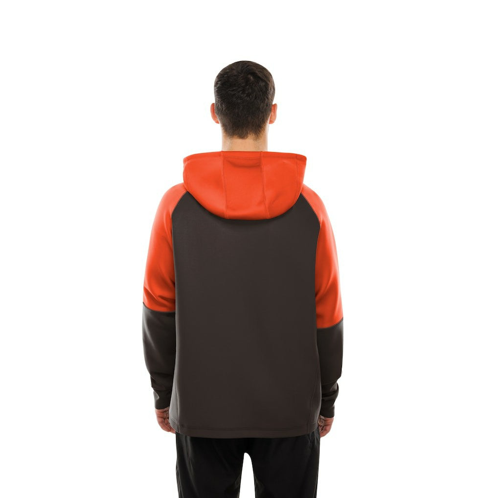 Combine Authentic Color Block Raglan Pullover Hoodie - Cleveland Browns Hoodies