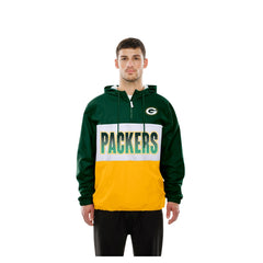 Ripstop Quarter-Zip Hooded Windbreaker - Green Bay Packers Tops