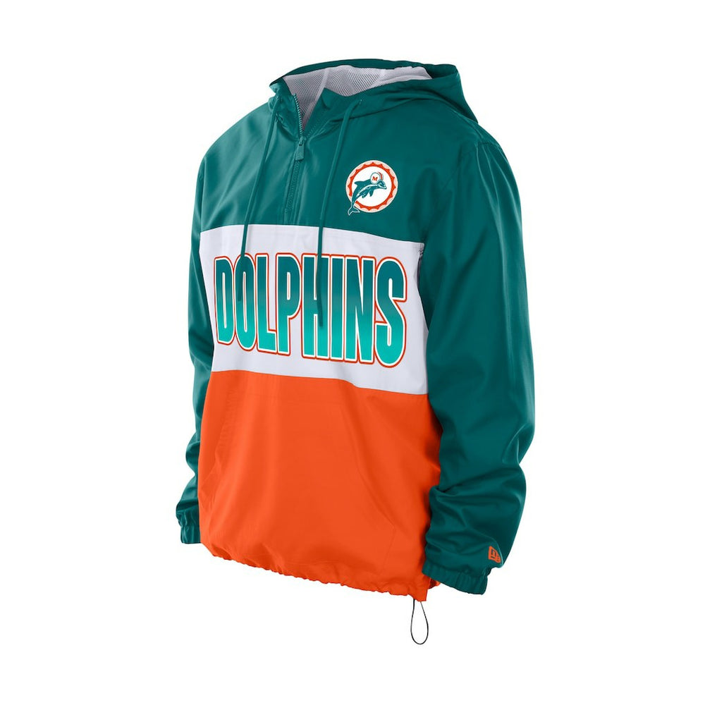 Ripstop Quarter-Zip Hooded Windbreaker - Miami Dolphins Tops