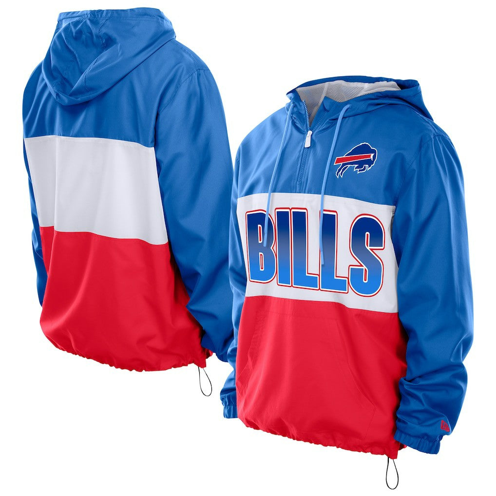 Ripstop Quarter-Zip Hooded Windbreaker - Buffalo Bills Tops