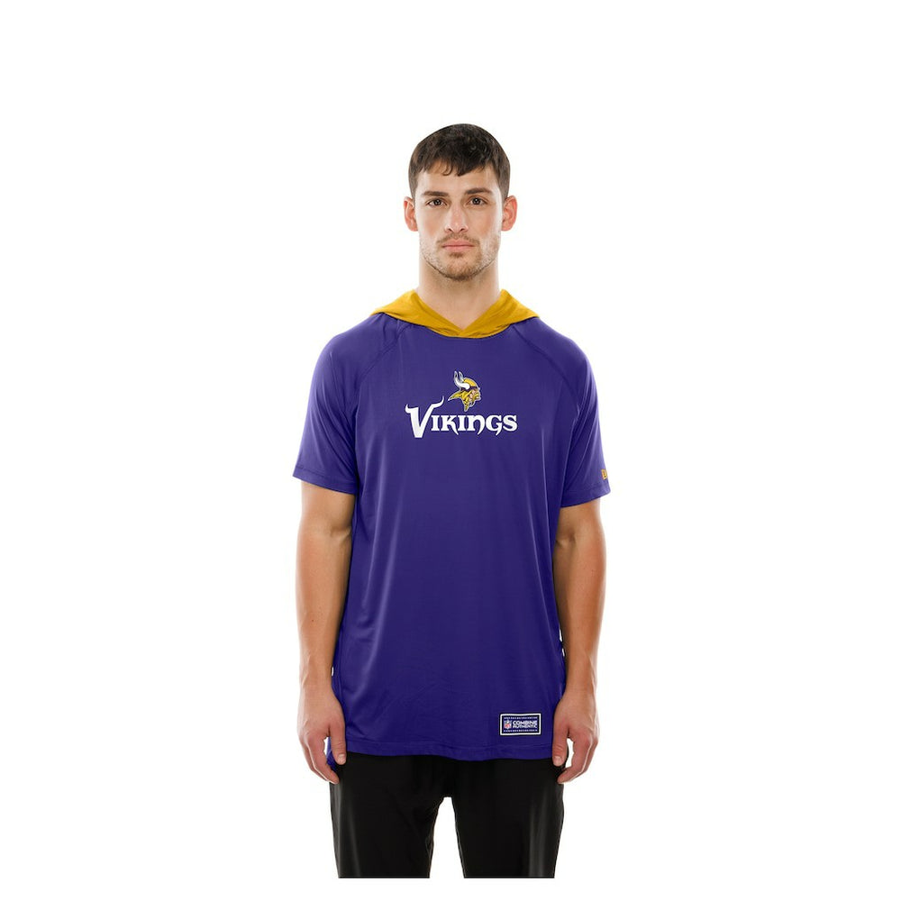 Combine Authentic Hooded Raglan Short-Sleeve T-Shirt - Minnesota Vikings T-shirts