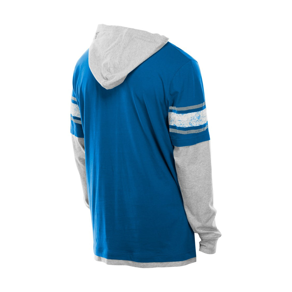 Twofer Layered Long Sleeve Hoodie T-Shirt - Detroit Lions Hoodies