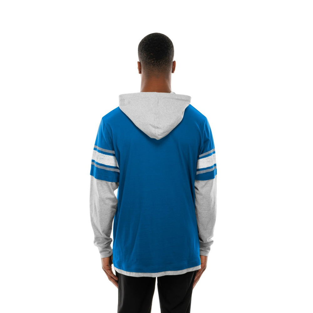 Twofer Layered Long Sleeve Hoodie T-Shirt - Detroit Lions Hoodies