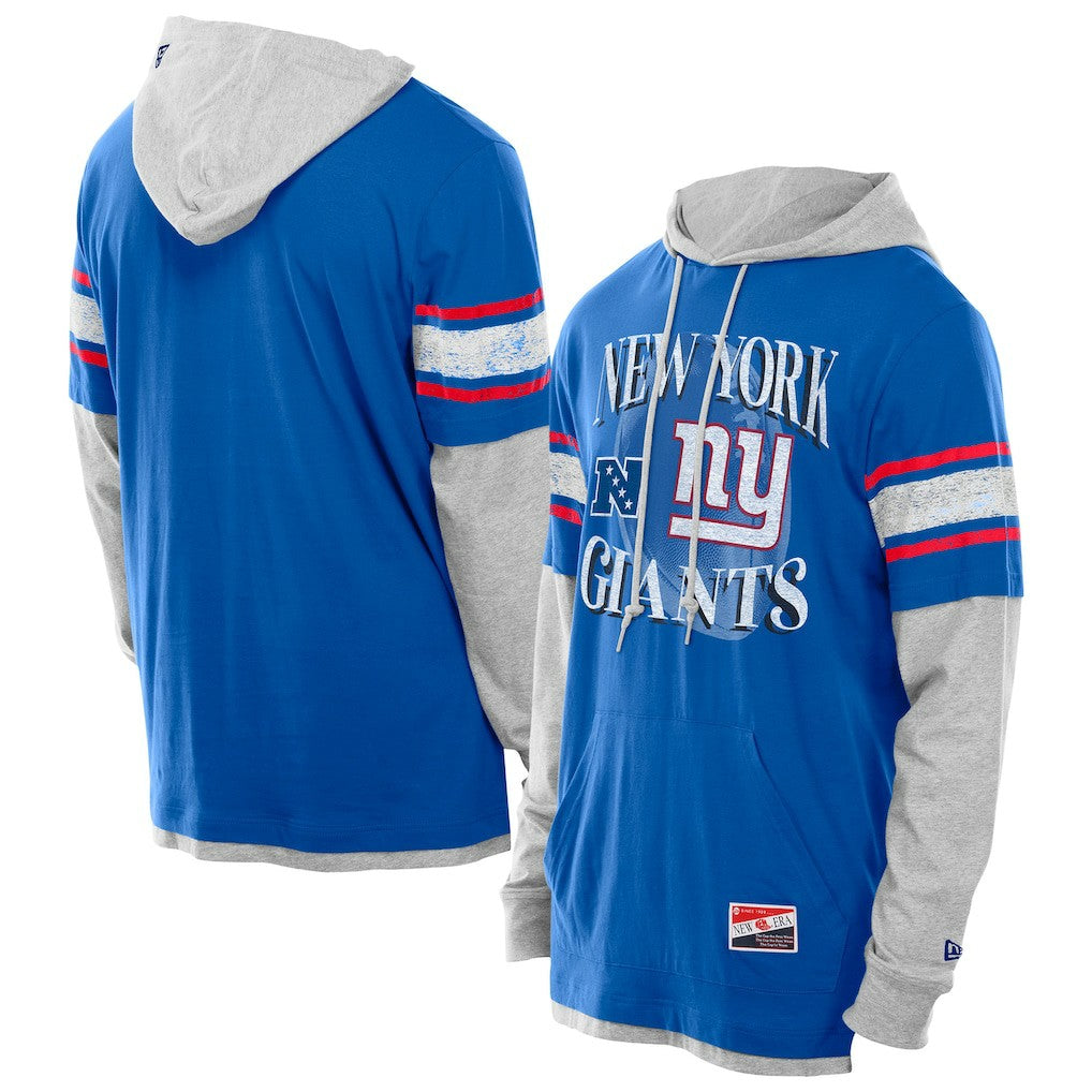 Twofer Layered Long Sleeve Hoodie T-Shirt - New York Giants Hoodies