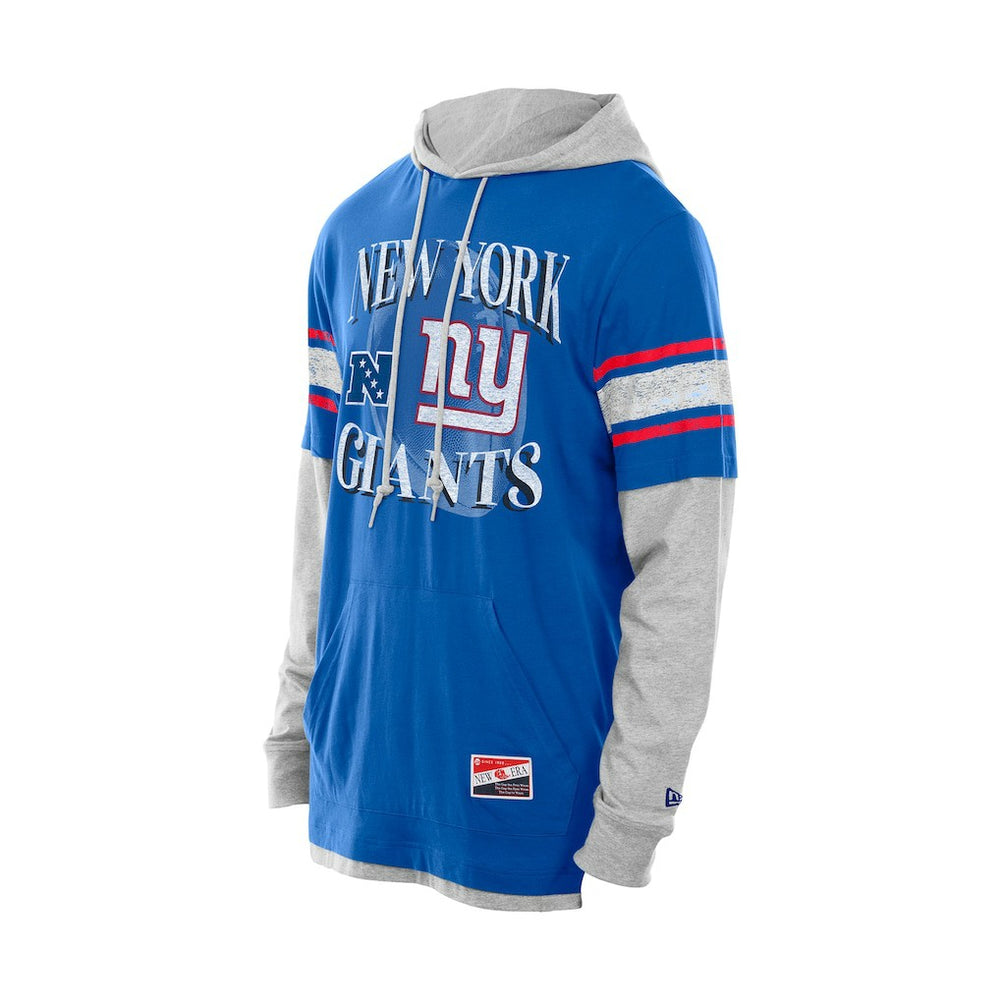 Twofer Layered Long Sleeve Hoodie T-Shirt - New York Giants Hoodies
