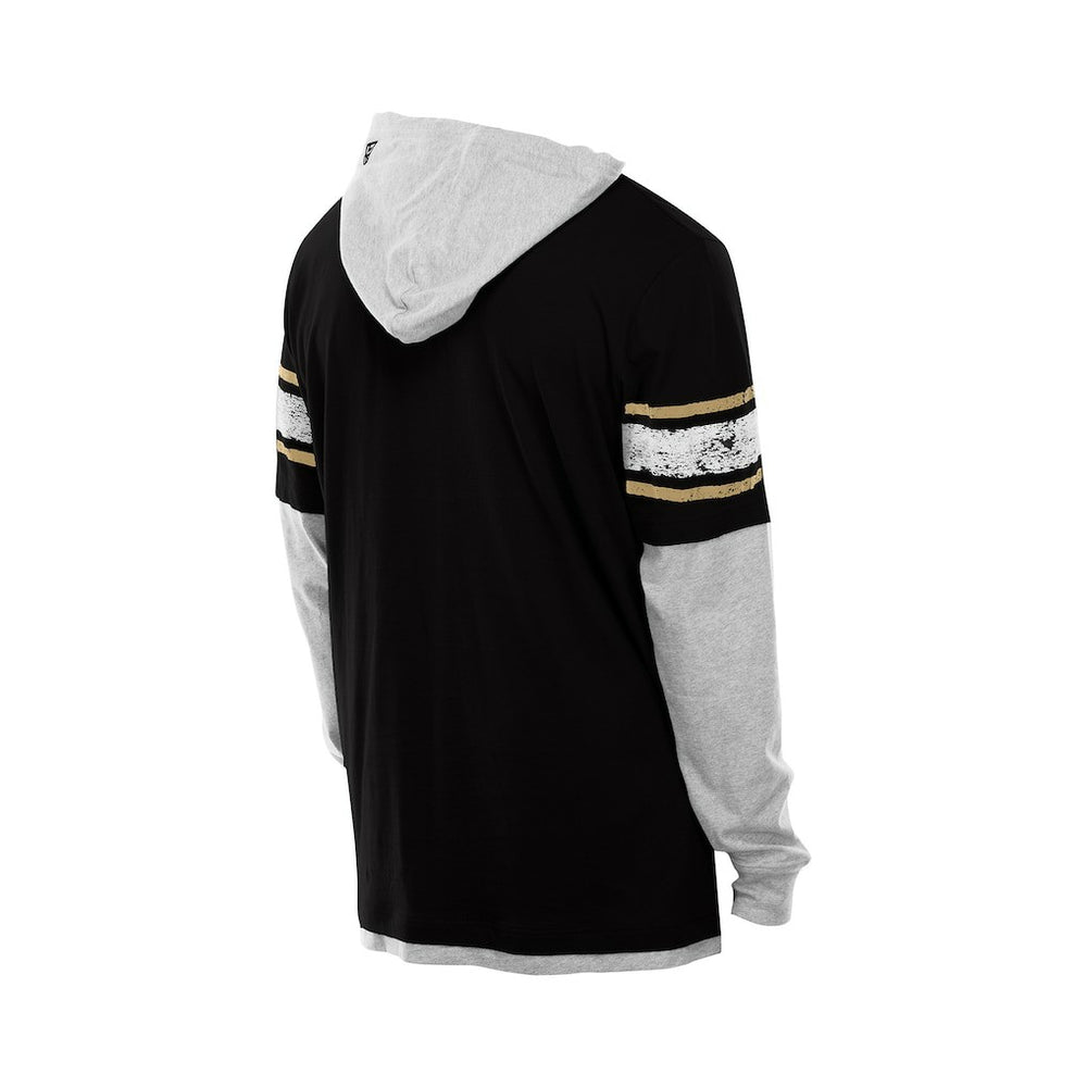 Twofer Layered Long Sleeve Hoodie T-Shirt - New Orleans Saints Hoodies