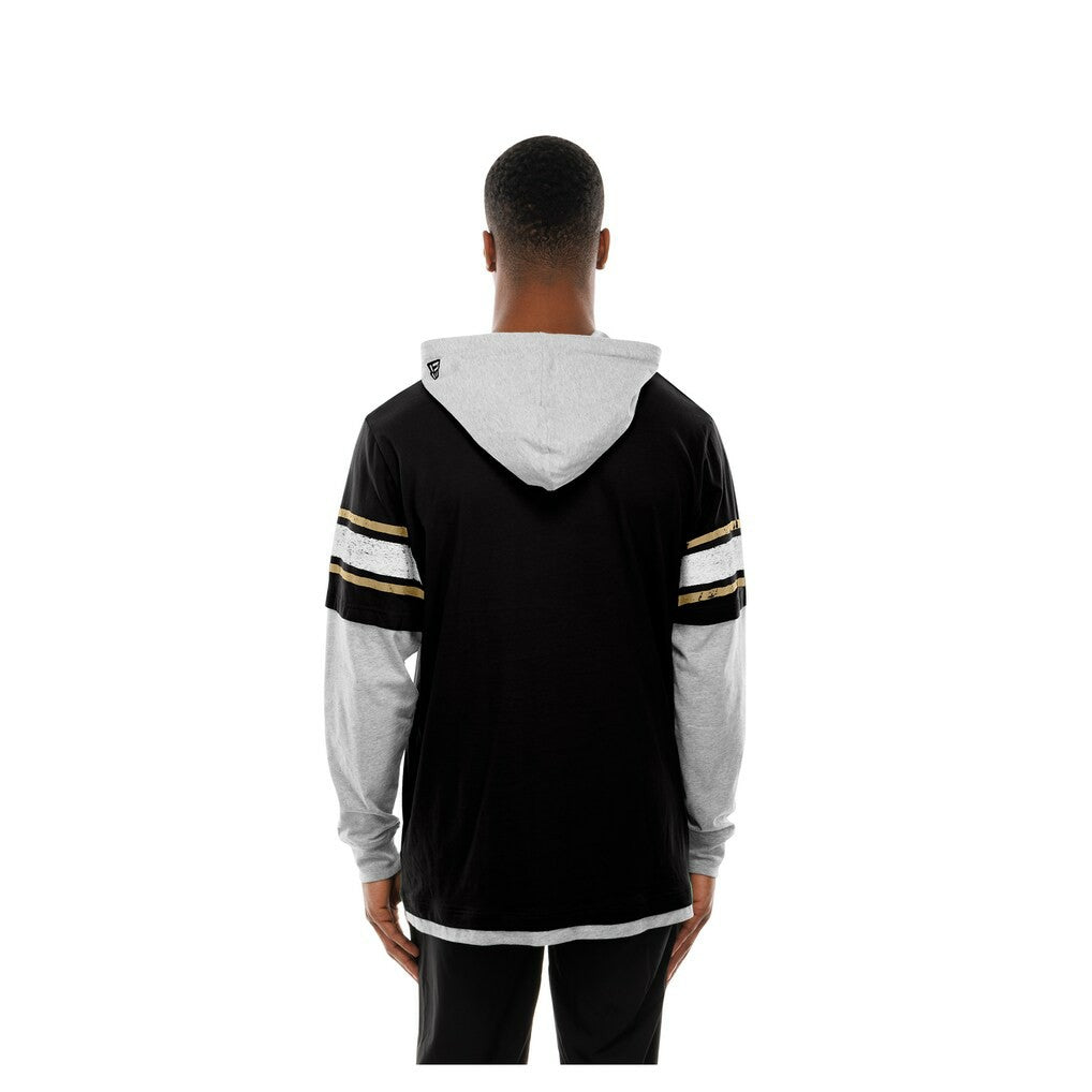 Twofer Layered Long Sleeve Hoodie T-Shirt - New Orleans Saints Hoodies