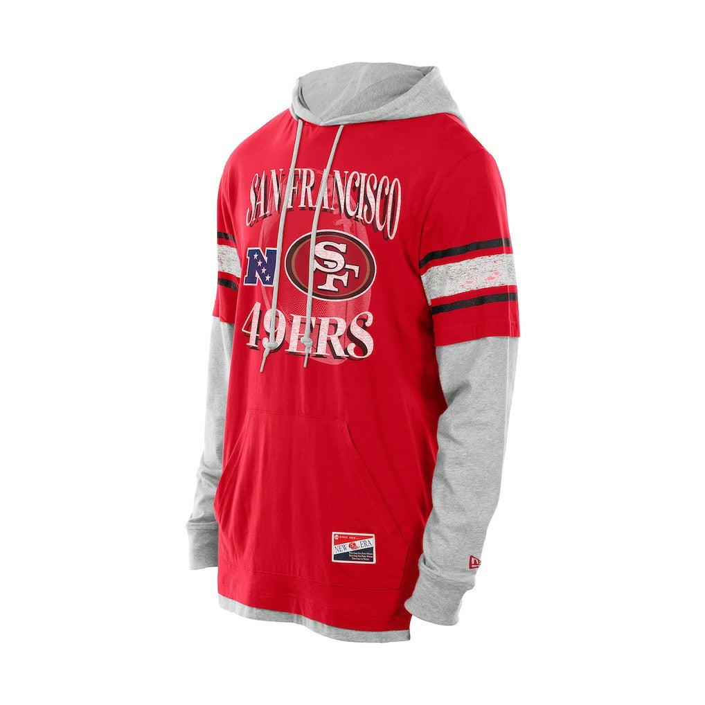 Twofer Layered Long Sleeve Hoodie T-Shirt - San Francisco 49ers Hoodies