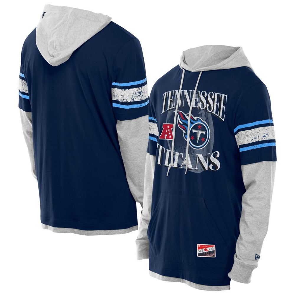 Twofer Layered Long Sleeve Hoodie T-Shirt - Tennessee Titans Hoodies