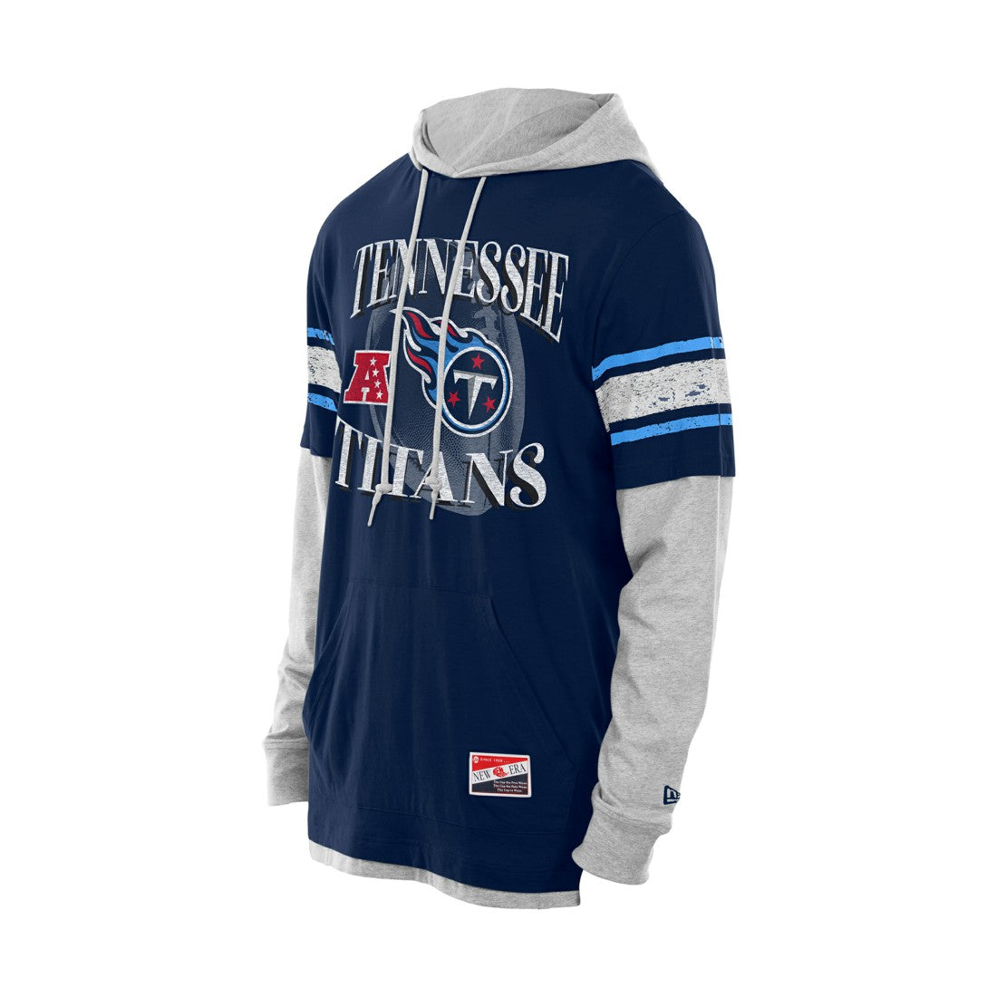 Twofer Layered Long Sleeve Hoodie T-Shirt - Tennessee Titans Hoodies