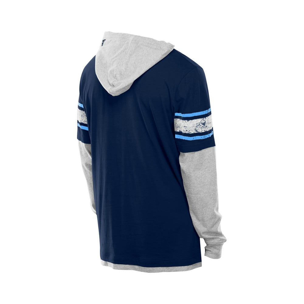 Twofer Layered Long Sleeve Hoodie T-Shirt - Tennessee Titans Hoodies