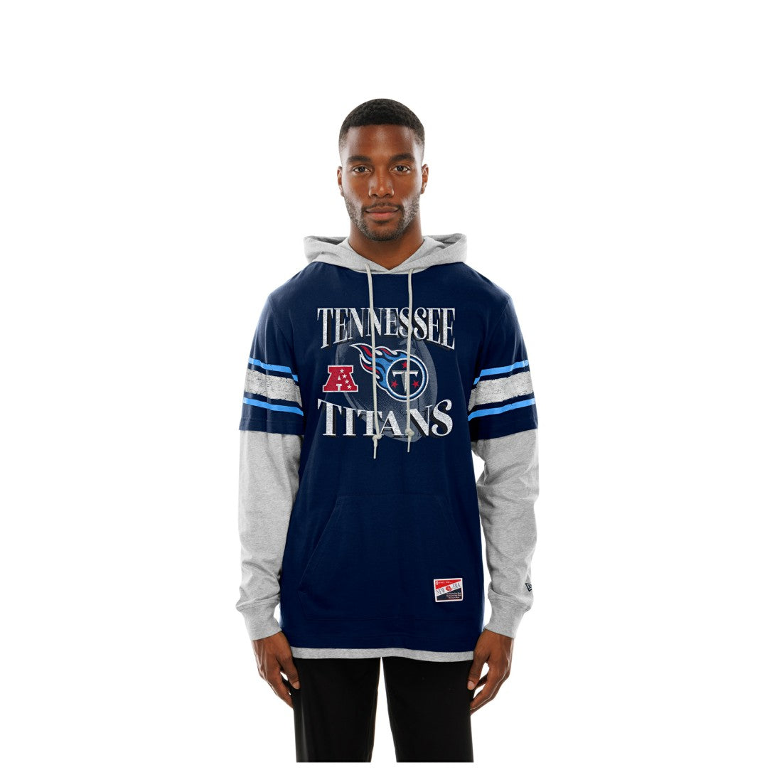 Twofer Layered Long Sleeve Hoodie T-Shirt - Tennessee Titans Hoodies