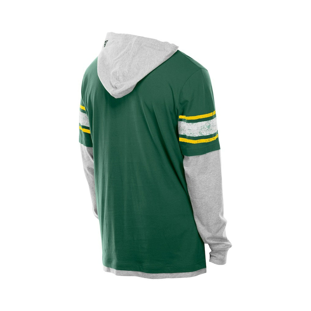 Twofer Layered Long Sleeve Hoodie T-Shirt - Green Bay Packers Hoodies