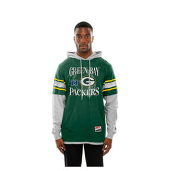 Twofer Layered Long Sleeve Hoodie T-Shirt - Green Bay Packers Hoodies