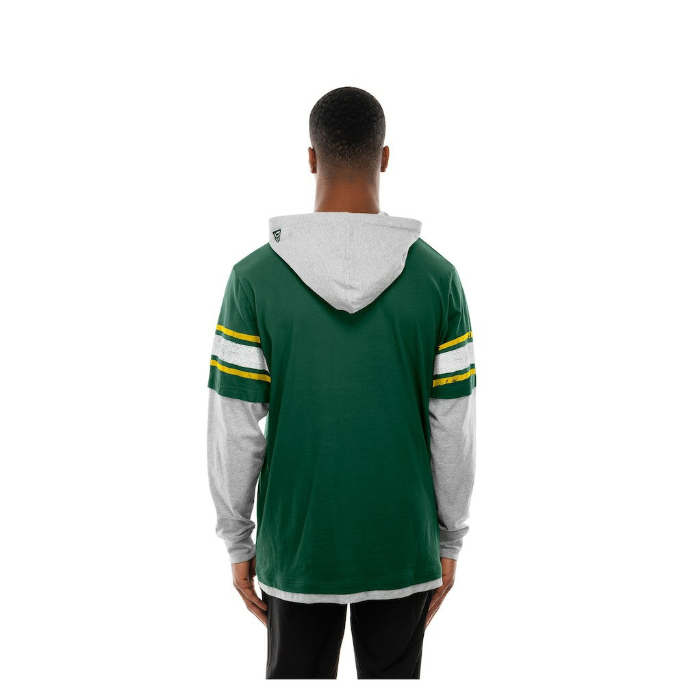 Twofer Layered Long Sleeve Hoodie T-Shirt - Green Bay Packers Hoodies