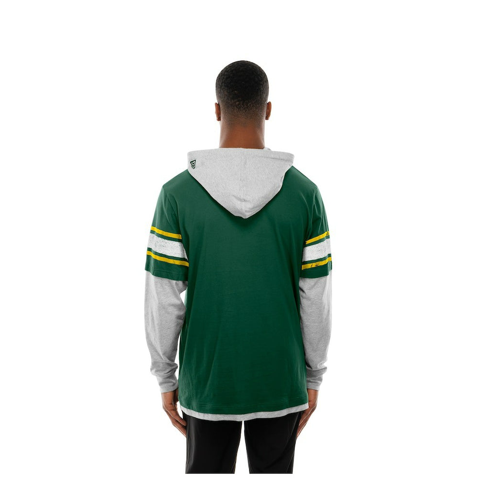 Twofer Layered Long Sleeve Hoodie T-Shirt - Green Bay Packers Hoodies