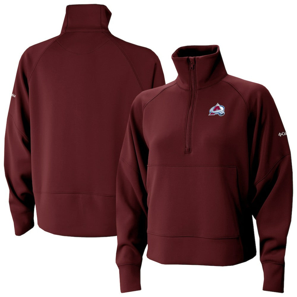 NHL Colorado Avalanche Columbia Women's Wickhams Hills Raglan Omni-Wick Half-Zip Pullover