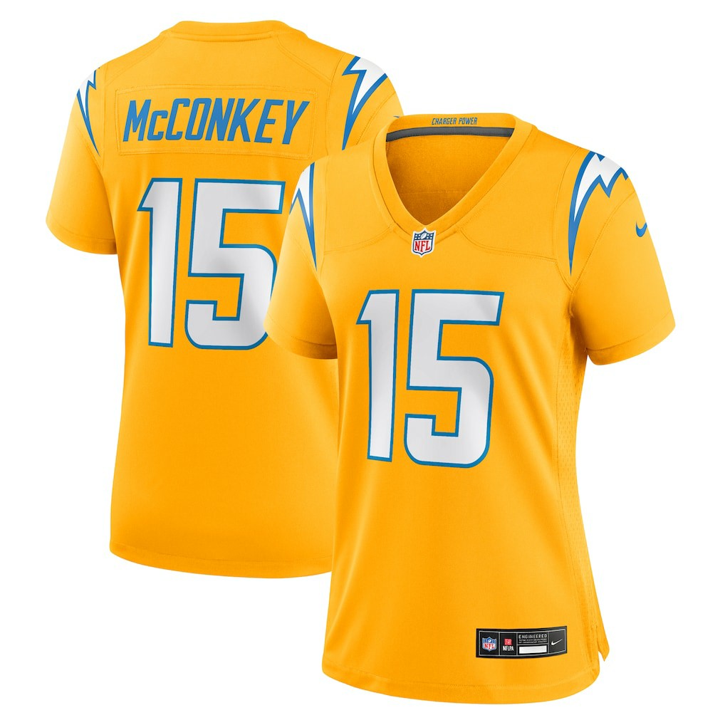 Ladd McConkey  Women's Alternate Charger Power Game Jersey - Los Angeles Chargers Jerseys