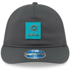 2025 Sideline Cold Weather Retro Crown 59FIFTY Fitted Hat - Miami Dolphins Hats