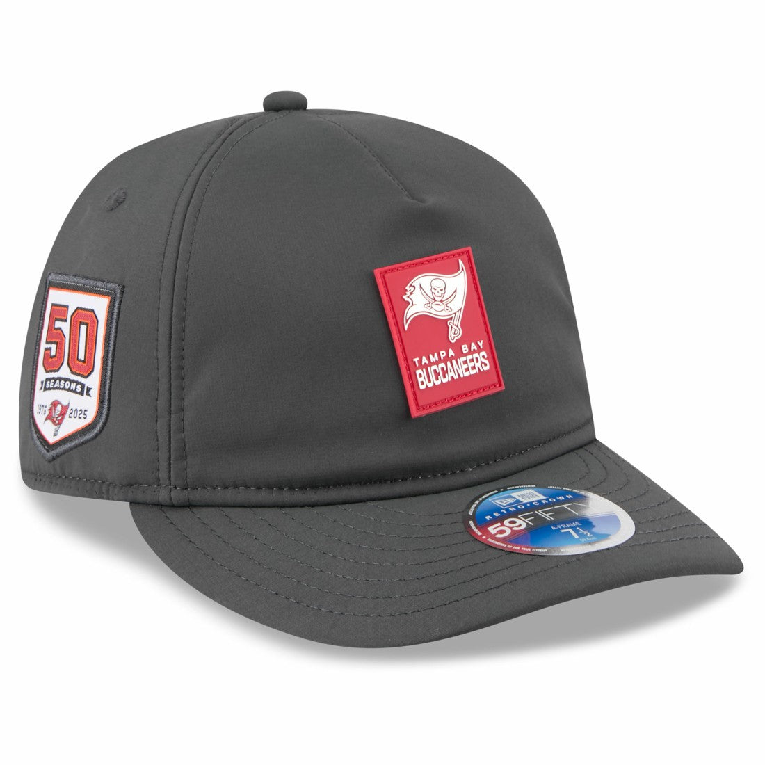 2025 Sideline Cold Weather Retro Crown 59FIFTY Fitted Hat - Tampa Bay Buccaneers Hats