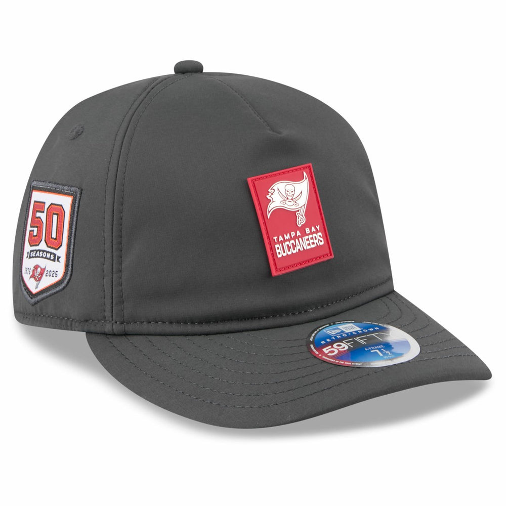 2025 Sideline Cold Weather Retro Crown 59FIFTY Fitted Hat - Tampa Bay Buccaneers Hats
