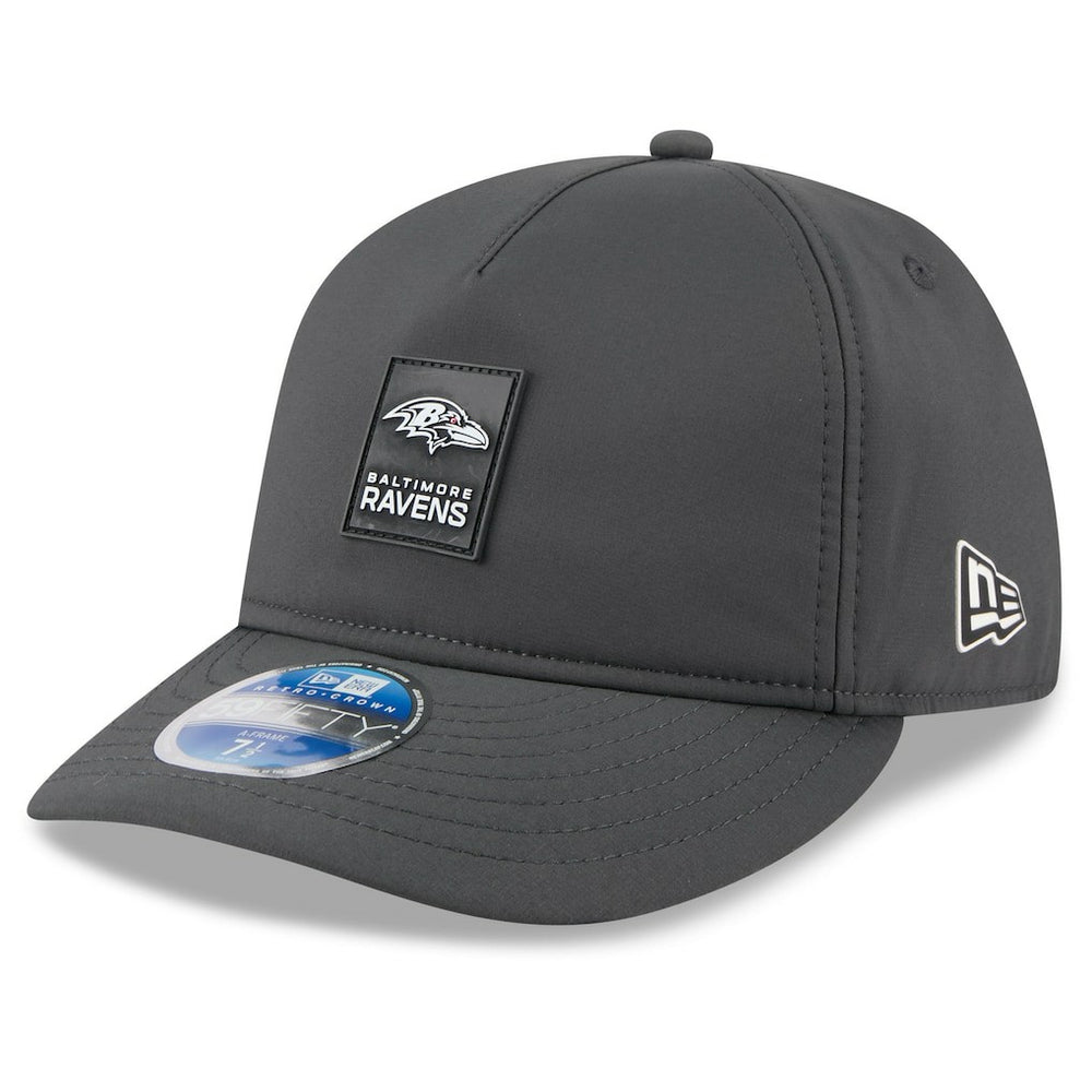 2025 Sideline Cold Weather Retro Crown 59FIFTY Fitted Hat - Baltimore Ravens Hats