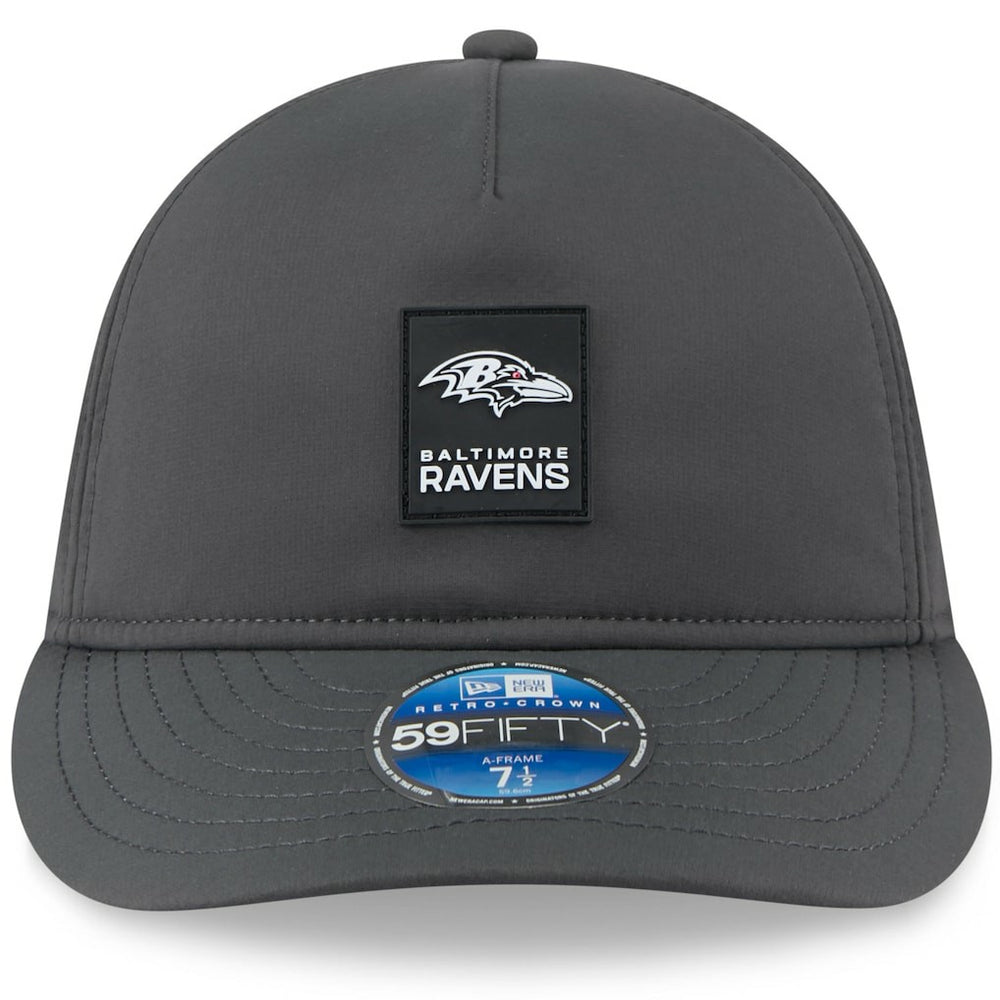 2025 Sideline Cold Weather Retro Crown 59FIFTY Fitted Hat - Baltimore Ravens Hats