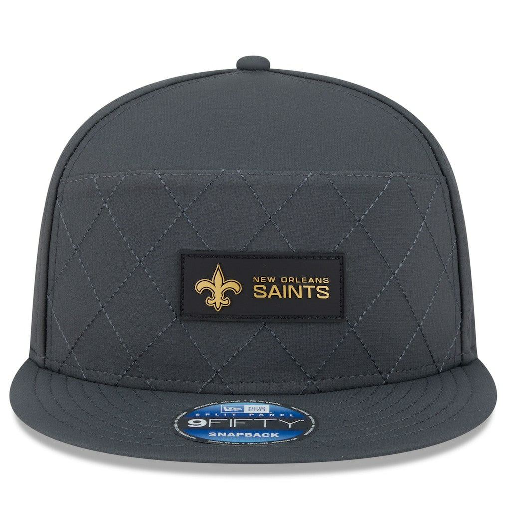 2025 Sideline Cold Weather Split Panel 9FIFTY Snapback Hat - New Orleans Saints Hats
