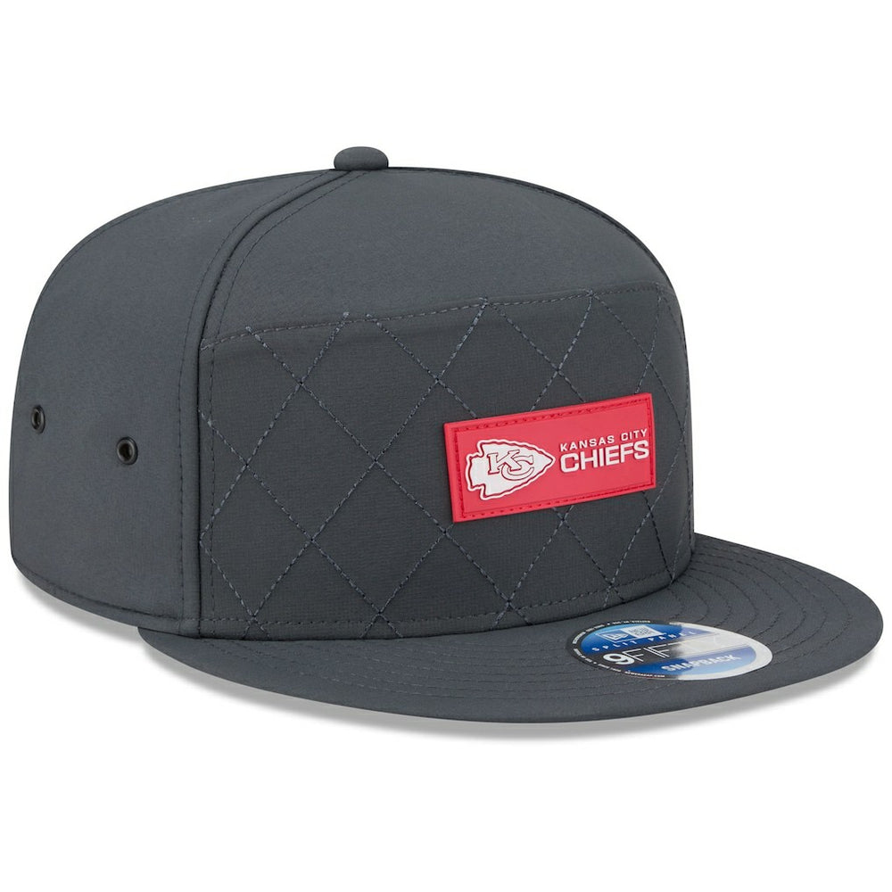 2025 Sideline Cold Weather Split Panel 9FIFTY Snapback Hat - Kansas City Chiefs Hats