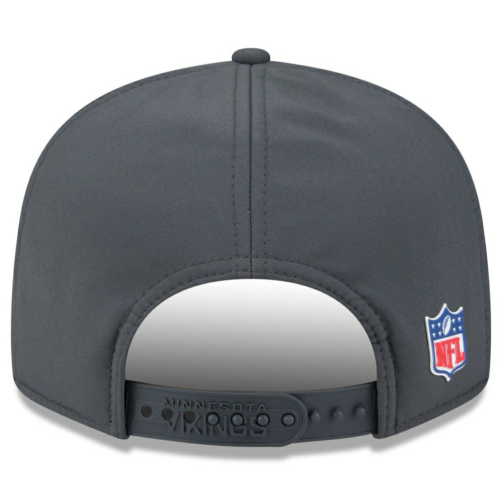2025 Sideline Cold Weather Split Panel 9FIFTY Snapback Hat - Minnesota Vikings Hats