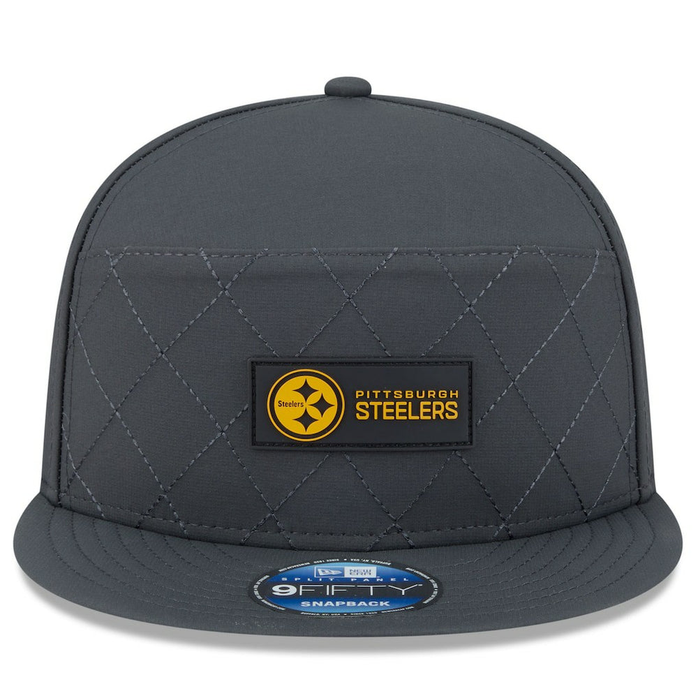 2025 Sideline Cold Weather Split Panel 9FIFTY Snapback Hat - Pittsburgh Steelers Hats