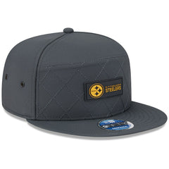 2025 Sideline Cold Weather Split Panel 9FIFTY Snapback Hat - Pittsburgh Steelers Hats