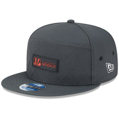 2025 Sideline Cold Weather Split Panel 9FIFTY Snapback Hat - Cincinnati Bengals Hats