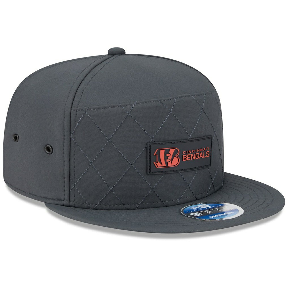 2025 Sideline Cold Weather Split Panel 9FIFTY Snapback Hat - Cincinnati Bengals Hats