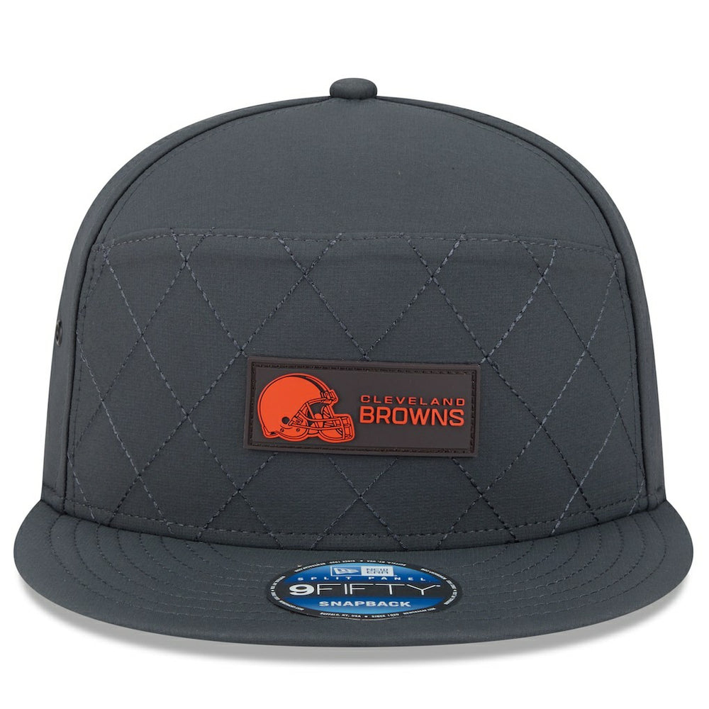 2025 Sideline Cold Weather Split Panel 9FIFTY Snapback Hat - Cleveland Browns Hats