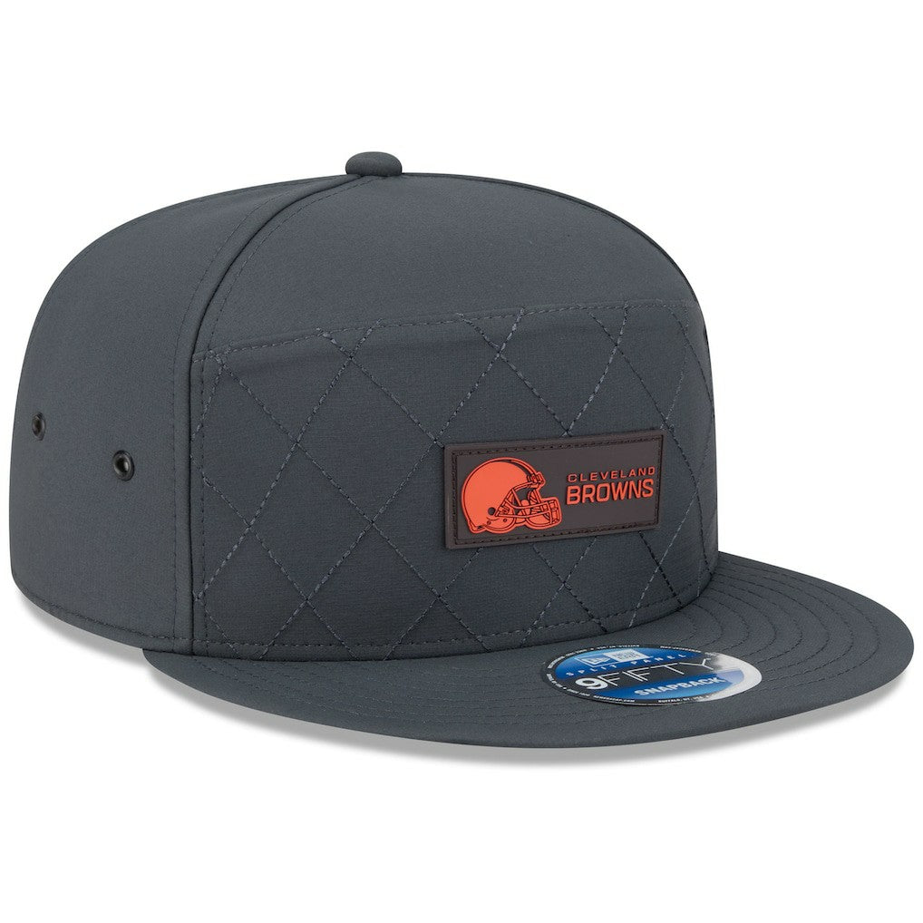 2025 Sideline Cold Weather Split Panel 9FIFTY Snapback Hat - Cleveland Browns Hats
