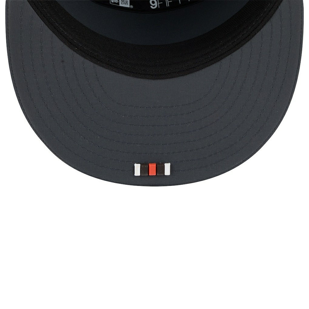 2025 Sideline Cold Weather Split Panel 9FIFTY Snapback Hat - Cleveland Browns Hats