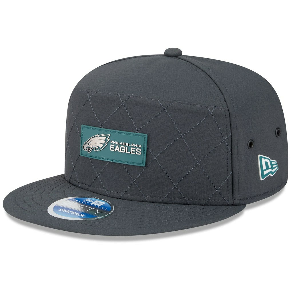 2025 Sideline Cold Weather Split Panel 9FIFTY Snapback Hat - Philadelphia Eagles Hats