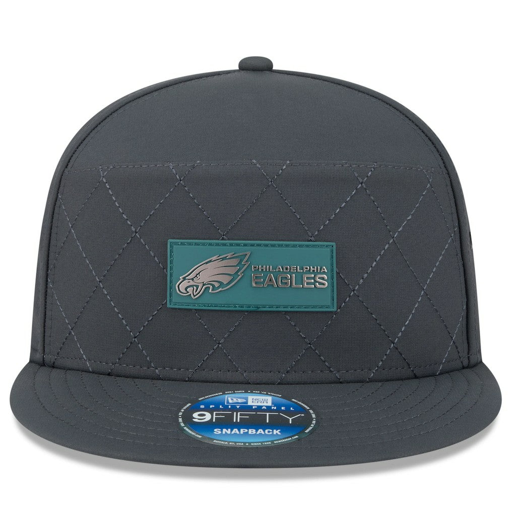 2025 Sideline Cold Weather Split Panel 9FIFTY Snapback Hat - Philadelphia Eagles Hats