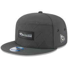 2025 Sideline Cold Weather Split Panel 9FIFTY Snapback Hat - Baltimore Ravens Hats