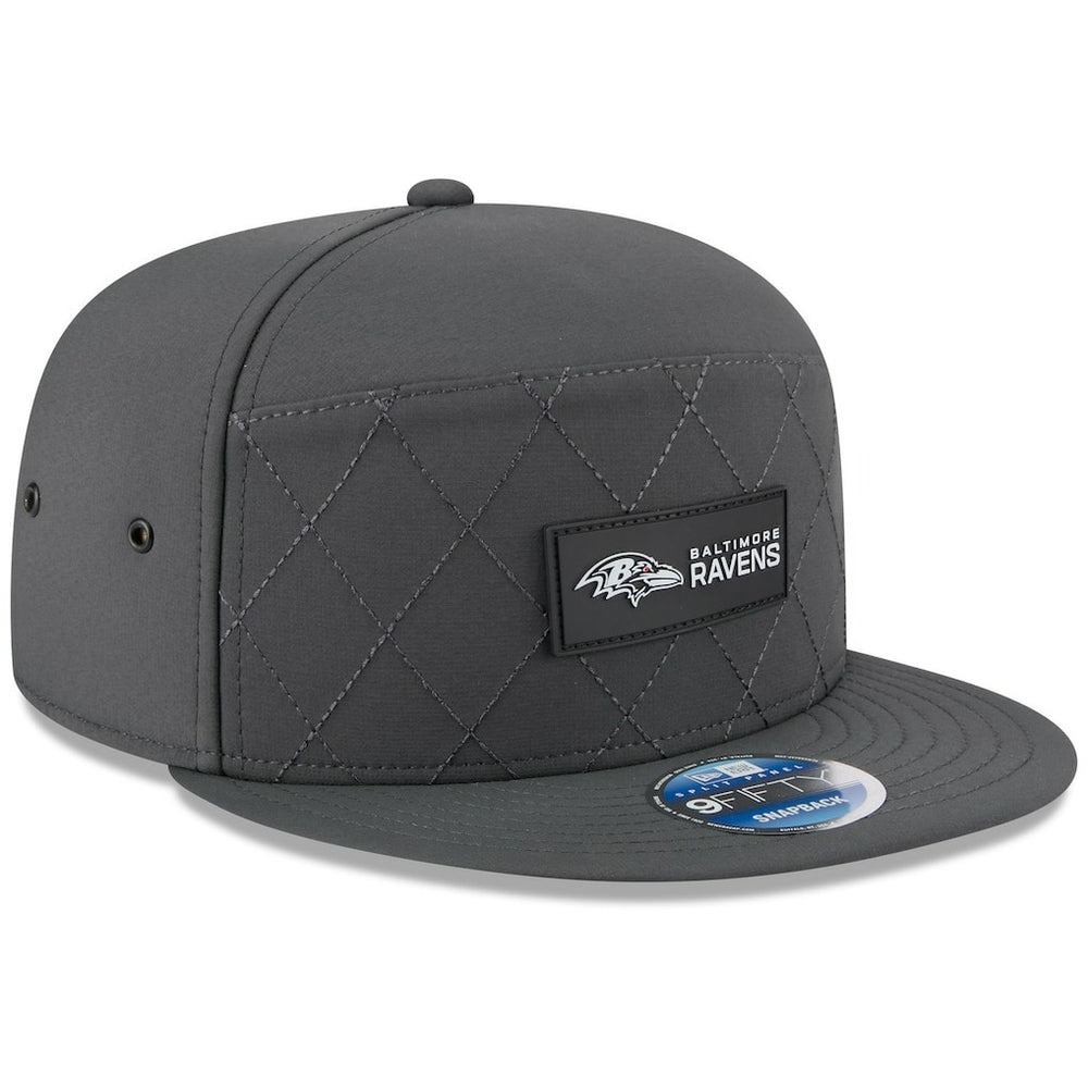 2025 Sideline Cold Weather Split Panel 9FIFTY Snapback Hat - Baltimore Ravens Hats