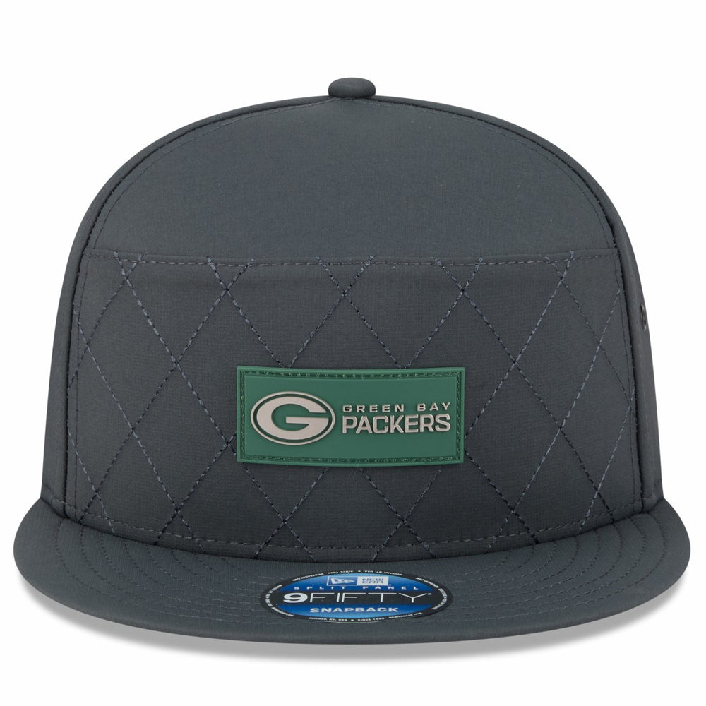 2025 Sideline Cold Weather Split Panel 9FIFTY Snapback Hat - Green Bay Packers Hats