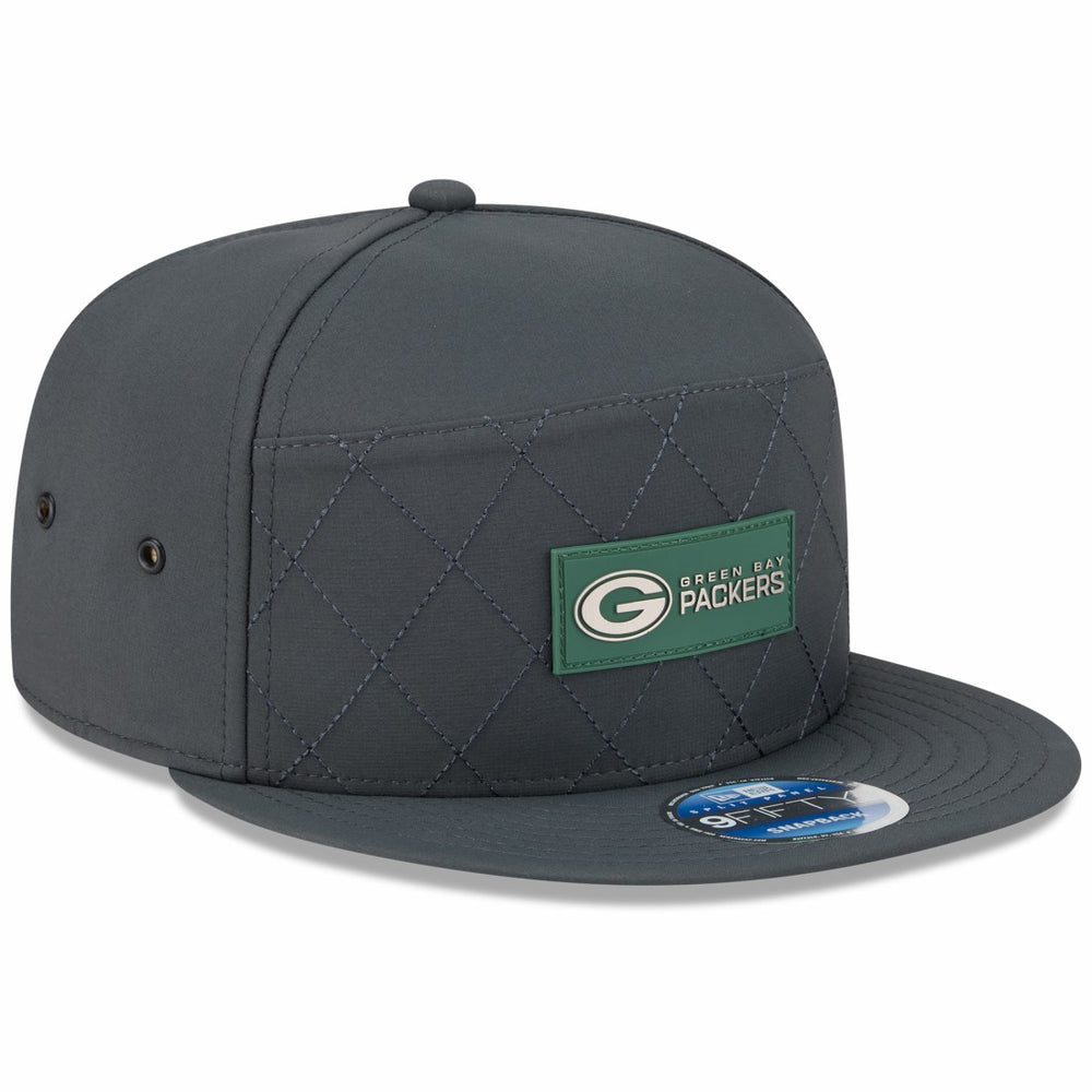 2025 Sideline Cold Weather Split Panel 9FIFTY Snapback Hat - Green Bay Packers Hats