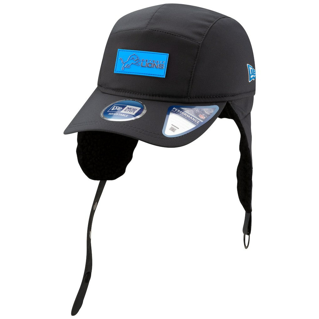 2025 Sideline Cold Weather Runner Dog Ear Adjustable Hat - Detroit Lions Hats